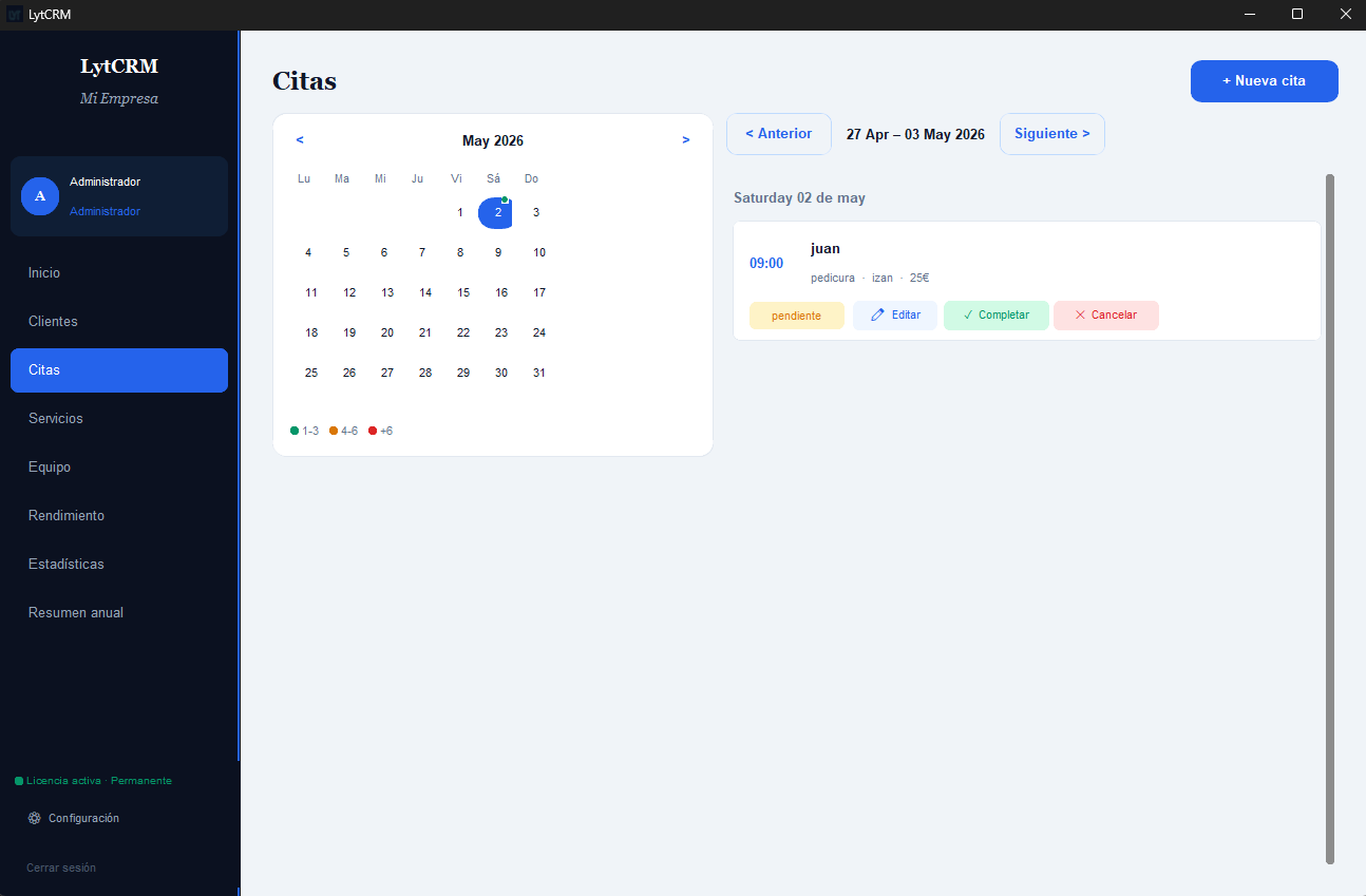 Calendario de citas